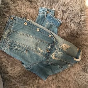 Distressed jean jacket